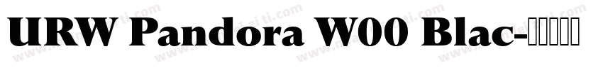 URW Pandora W00 Blac字体转换